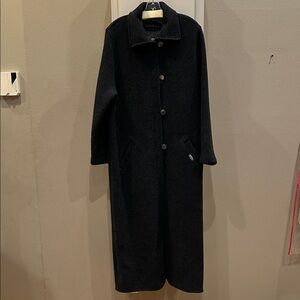 Giesswein Dark Gray Boiled Wool long coat. Euro 40